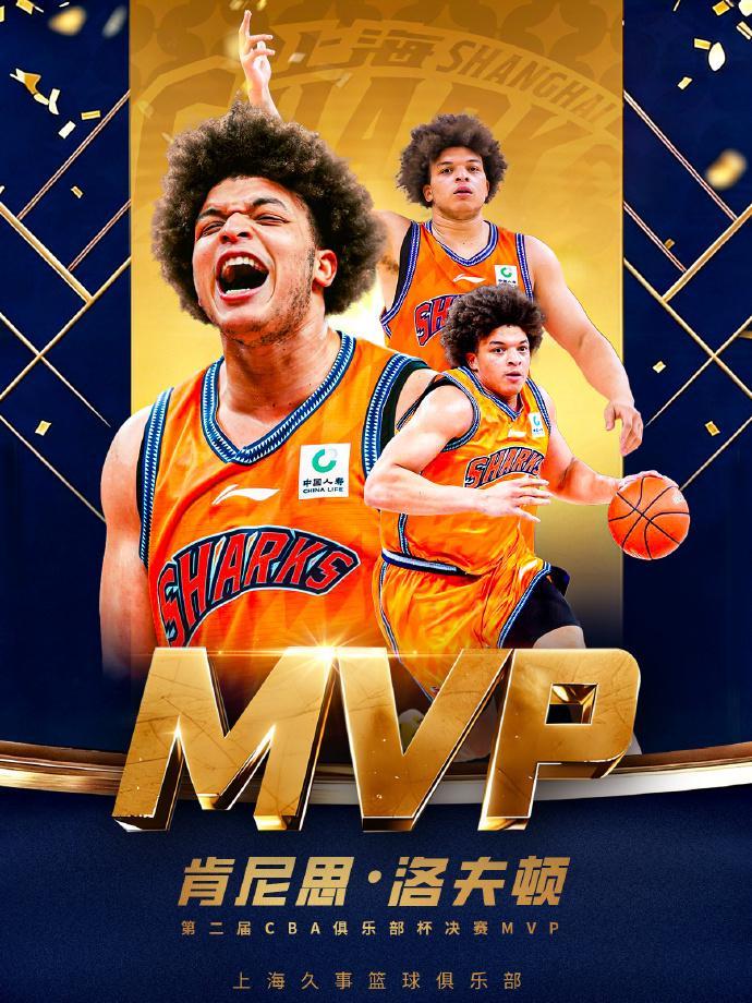 开云体育中心-洛夫顿当选CBA杯FMVP：23+8狂造20罚 上海男篮官方祝贺